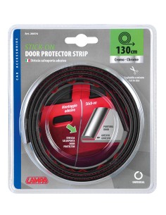 Striscia salvaporta adesiva - 130 cm - Cromo 2