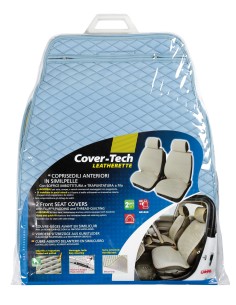 Cover-Tech, coppia coprisedili anteriori in Skeentex - Azzurro/Grigio 2