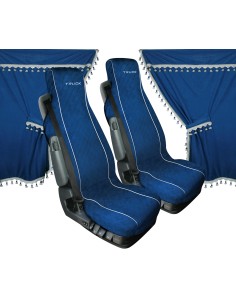 Melissa, set tende e coprisedili in microfibra per camion - Blu