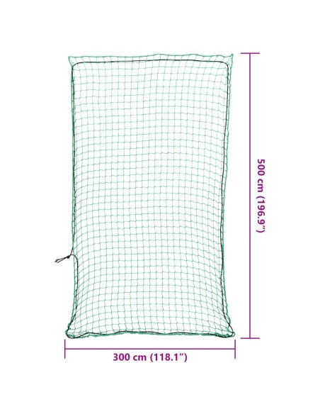 Rete per Rimorchio con Corda Elastica Verde 5x3 m in PP