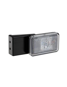 Luce ingombro con catarifrangente e staffa - 1 Led - 12/24V - Bianco