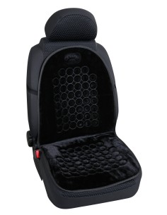 Massage-Velluto, schienale magnetico massaggiante in velluto - Nero