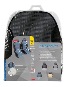 Sporting Fresh, coppia schienali in fibra naturale - Blu 2