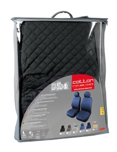 Biba, coppia coprisedili anteriori in cotone, universali - Antracite 2