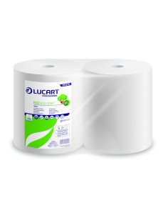 Carta Lucart Professional Eco 800 Joint - 2 veli, 25x37 cm, 800 strappi, per alimenti - Conf. 2 rotoli