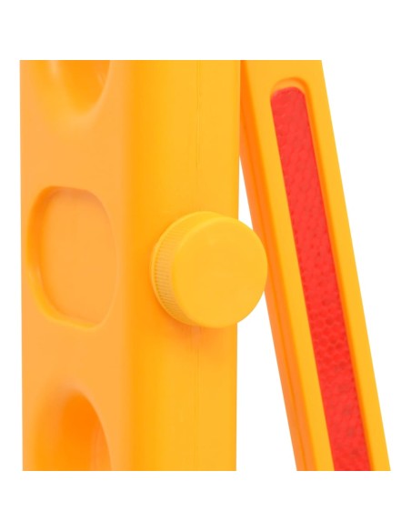 Barriera Stradale Pieghevole Gialla 250x38x96 cm