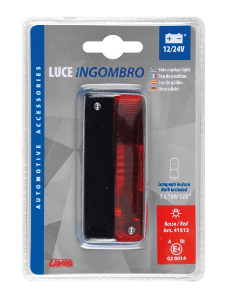 Luce ingombro - 12/24V - Rosso