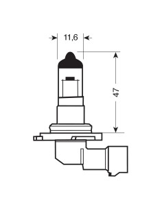 12V Lampada alogena - H12 - 53W - PZ20d - 1 pz  - Scatola 2
