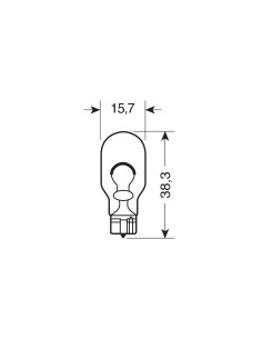 12V Original Line - W16W - 16W - W2,1x9,5d - 1 pz  - Sfuso 2