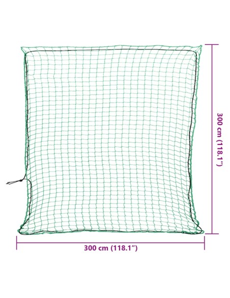 Rete per Rimorchio con Corda Elastica Verde 3x3 m in PP