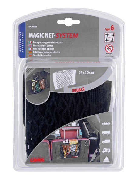 Net-System-6, tasca a rete elasticizzata - 40x25 cm