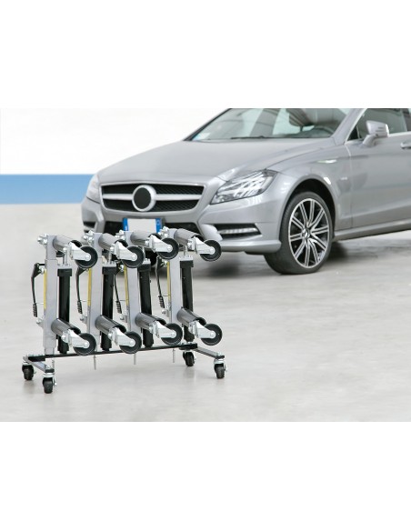 Rastrelliera per 4 sollevatori idraulici