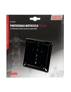 Porta targa in acciaio inox - Nero 2