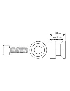 Coppia supporti cavalletto - M8x1,25 mm - Alluminio 2