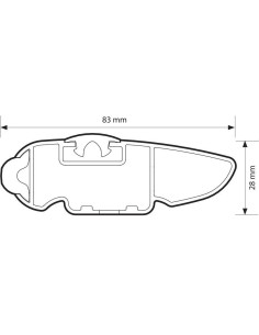 Silenzio CX Black, barra portatutto in alluminio - 69 cm 2