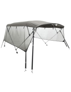 Bimini di Prua Pareti Laterali Rete 4 Archi 243x(170-182)x137cm 2