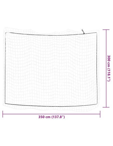 Rete per Rimorchio con Corda Elastica Bianco 3,5x3 m in PP