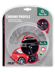 Profilo adesivo cromato - 4 m - 9 mm 2