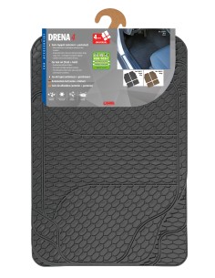 Drena 4, serie tappeti universali 4 pezzi - Grigio