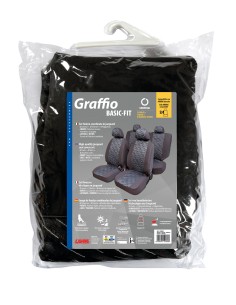 Graffio Basic-Fit, set fodere coordinate in jacquard, universali - Antracite 2
