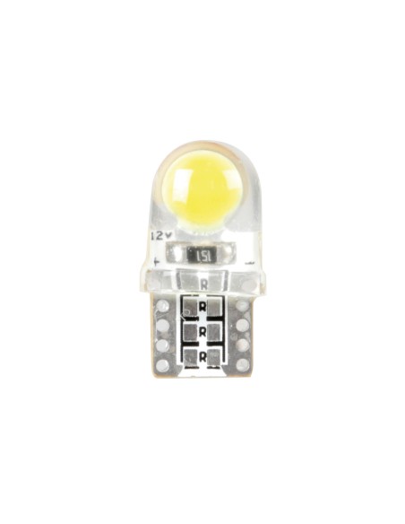 12V Led series - 6 Led COB - (T10) - W2,1x9,5d - 2 pz  - Scatola - Bianco