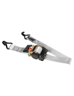 Nastro tensore con cricchetto autoretrattile, doppio gancio - 5x300 cm