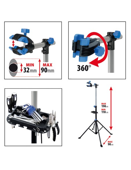 Cavalletto professionale per riparazione biciclette