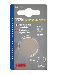 Disco magnetico al neodimio - 132N - 27x10 mm - Blister 2