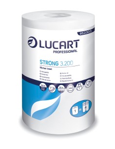 Asciugatutto Lucart Professional Strong 3.200, 20,8x25 cm, 3 veli, 200 strappi, per alimenti