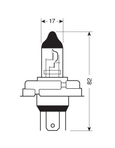 12V Lampada alogena - H5 - 60/55W - P45t - 1 pz  - Scatola 2