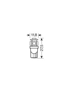 24/28V Hyper-Led 15 - 5 SMD x 3 chips - (T10) - W2,1x9,5d - 20 pz  - Scatola - Bianco - Doppia polarità 2