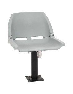 Set Sedile Barca Pieghevole 4pz Senza Cuscino Grigio 48x51x41cm