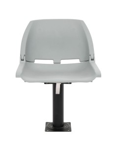 Set Sedile Barca Pieghevole 4pz Senza Cuscino Grigio 48x51x41cm 2