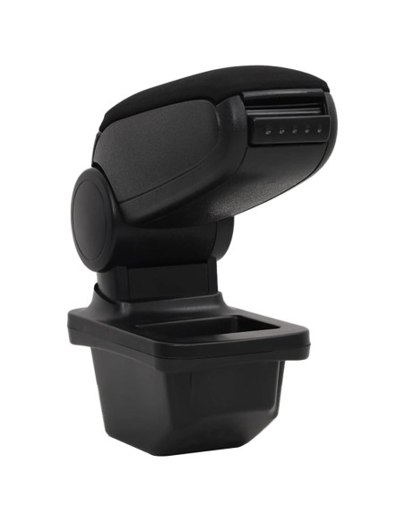 Bracciolo per Auto Nero 14x33x(30-45,5) cm in ABS