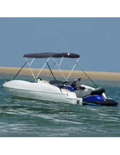 Bimini di Prua Pareti Laterali Rete 3 Archi 183x(137-152)x137cm