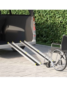 Rampa per Sedia a Rotelle 2 pcs Nero 152 x 19 x 5,5 cm