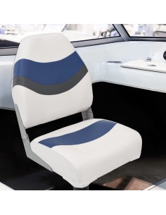 Set Sedile da Barca Pieghevole 2pz con Schienale Alto