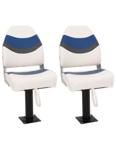 Set Sedile da Barca Pieghevole 4 pz con Schienale Alto 2