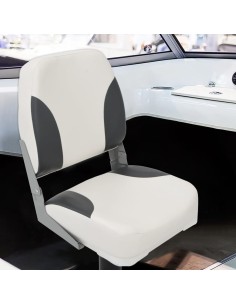 Set di 2 Sedili Pieghevoli per Barca con Schienale Basso