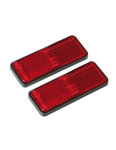Euro-Norm, catarifrangenti rettangolari - 90x35 mm - Rosso