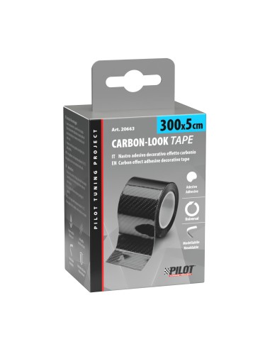 Carbon-Look Tape, nastro adesivo decorativo effetto carbonio  - 300x5 cm