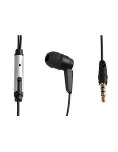 Linea Essentials, Auricolare stereo con microfono - 120 cm - Nero