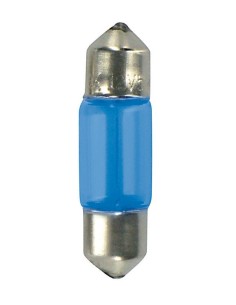 12V Lampada siluro Blu-Xe - 8x28 mm - 10W - SV7-8 - 2 pz  - D/Blister