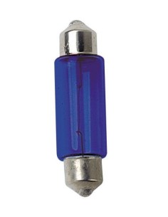 12V Lampada siluro - (C5W) - 11x35 mm - 5W - SV8,5-8 - 2 pz  - Scatola - Blu