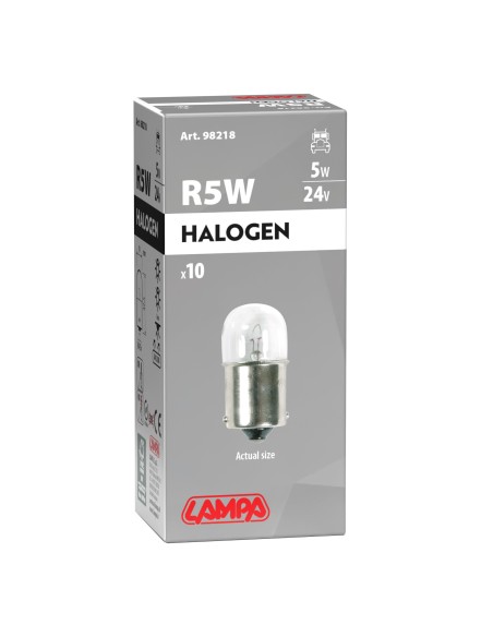24V Lampada sferica - R5W - 5W - BA15s - 10 pz  - Scatola