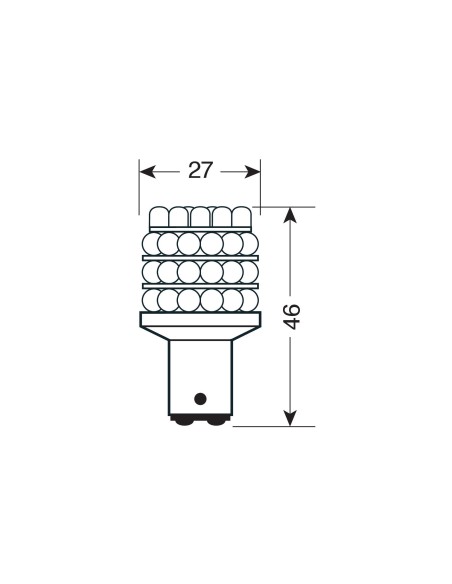 24V Lampada Multi-Led 36 Led - (P21/5W) - BAY15d - 1 pz  - D/Blister - Bianco