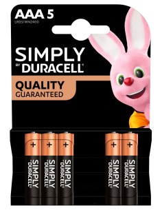 Duracell Simply, Mini Stilo "AAA", 5 pz
