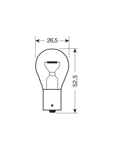 12V Ultra Life - P21W - 21W - BA15s - 1 pz  - Sfuso 2