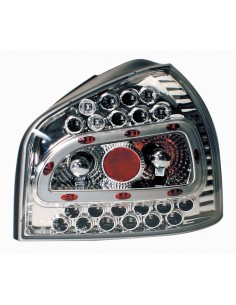 Coppia fanali posteriori LED - compatibile per  Audi A3 (9/96-4/03) - Cromo