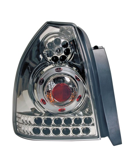Coppia fanali posteriori LED - compatibile per  Honda Civic (11/95-2/01) - Cromo